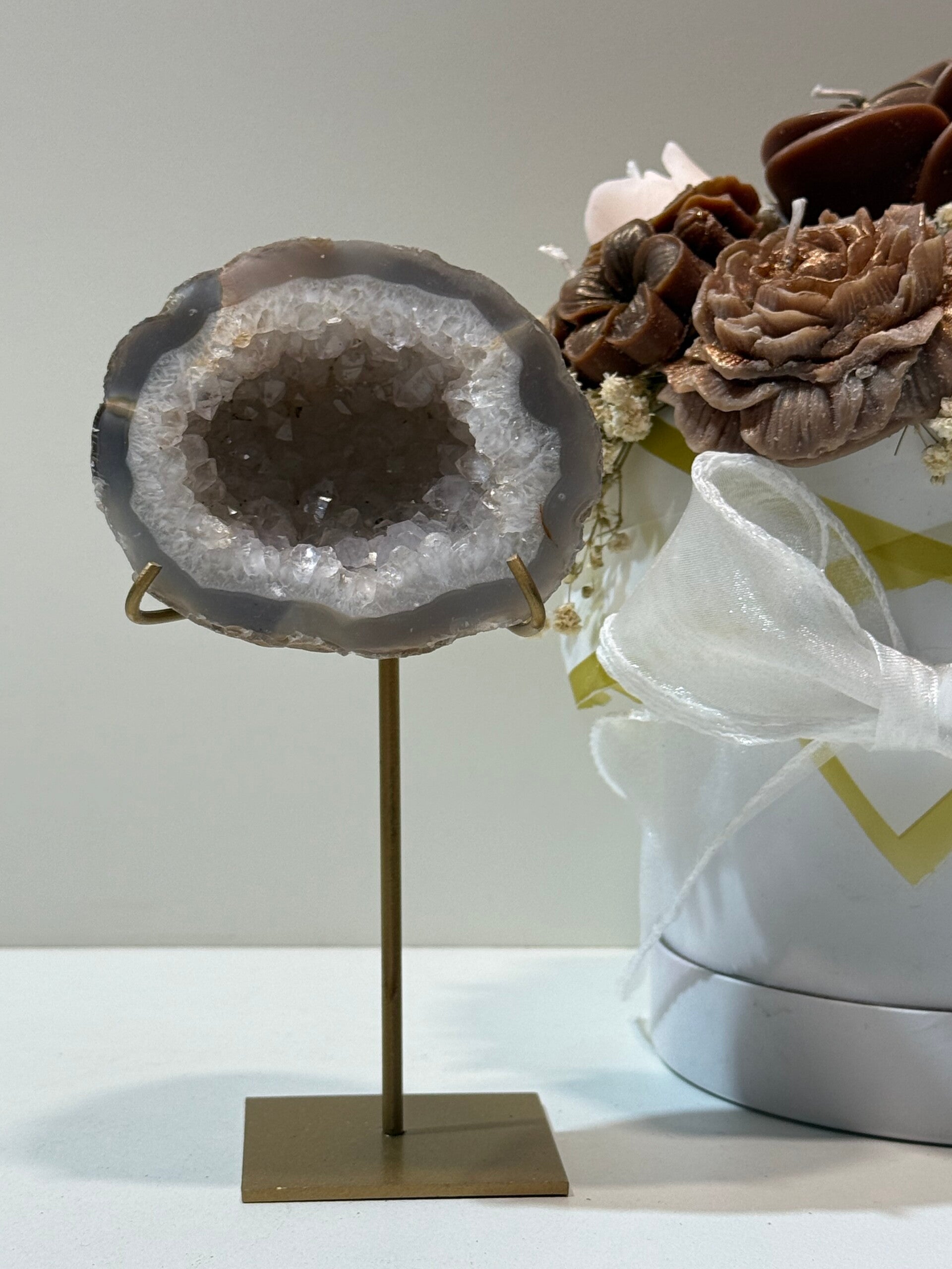 Agaat Geode op Standaard - 0,274 Kilogr.