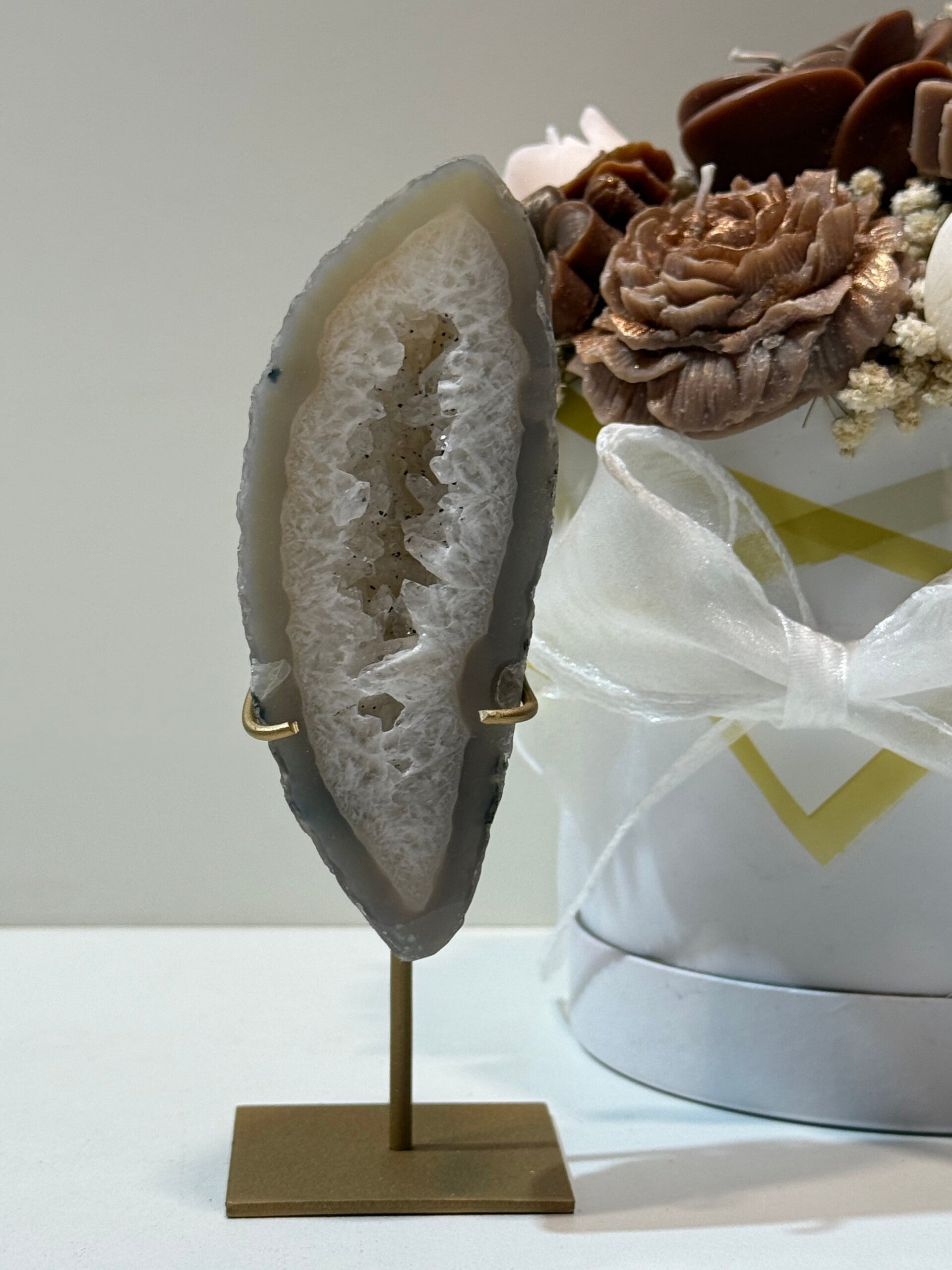 Agaat Geode op Standaard - 0,278 Kilogr.