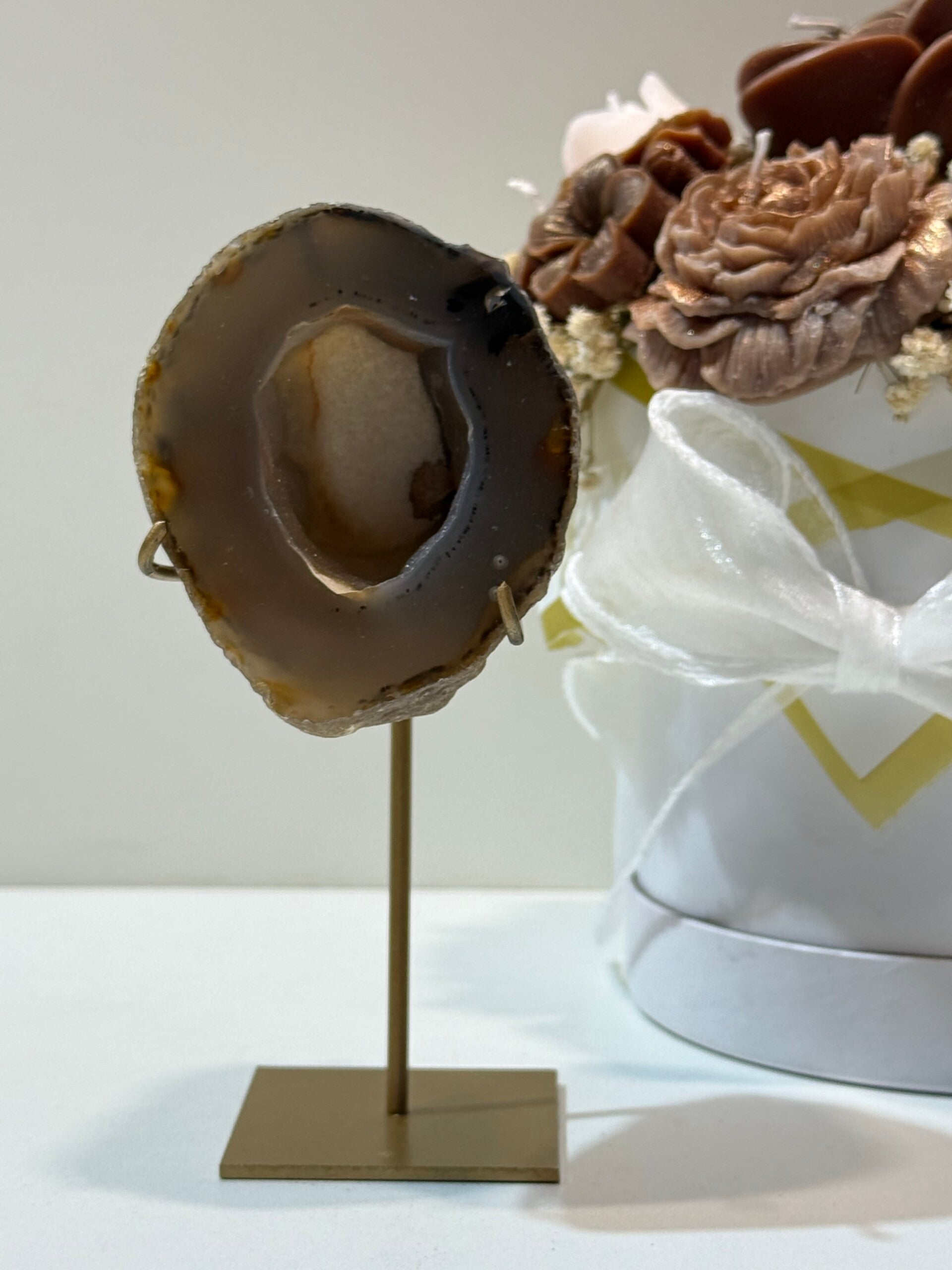 Agaat Geode op Standaard - 0,300 Kilogr.