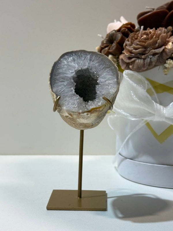 Agaat Geode op Standaard - 0,274 Kilogr.