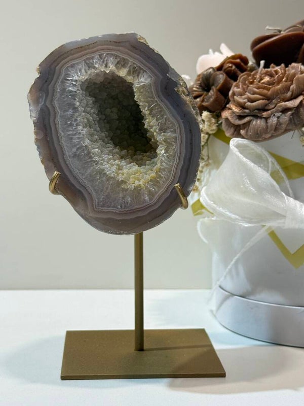 Agaat Geode op Standaard - 0,582 Kilogr.