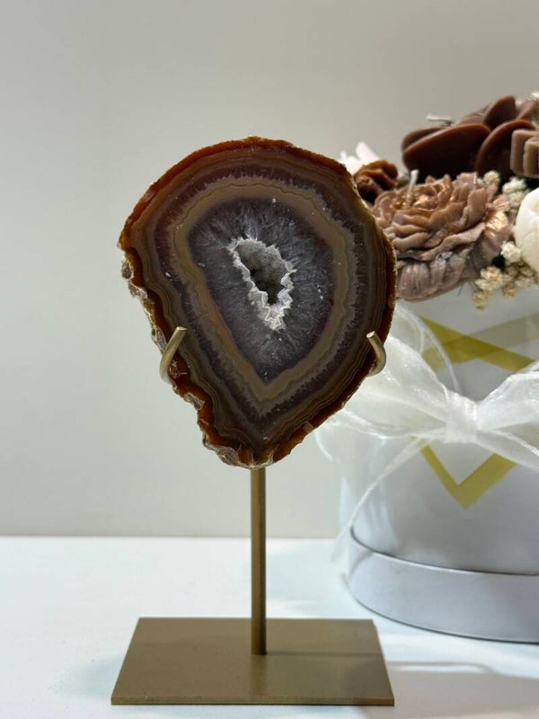 Agaat Geode op Standaard - 0,482 Kilogr.