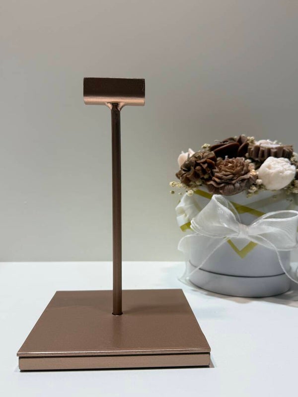 Slab houder - Hoogte 21,5 cm - Rosé Goud