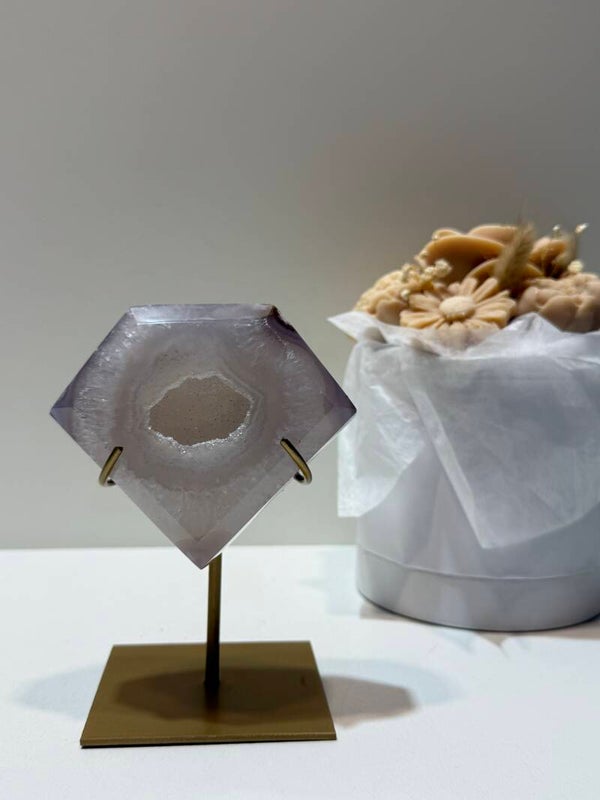 Agaat Diamant op Standaard - 0,500 Kilogr.