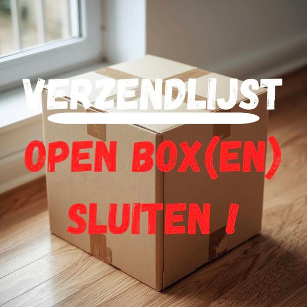 Verzenden van je BOX 8/4 (Verzendlijst)