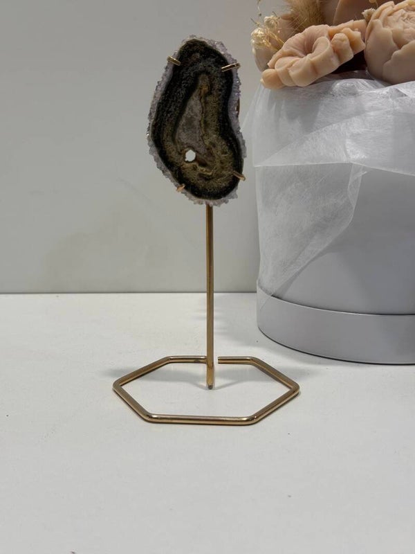 Stalactiet in 24k vergulde Houder - 0,046 Kilogr.