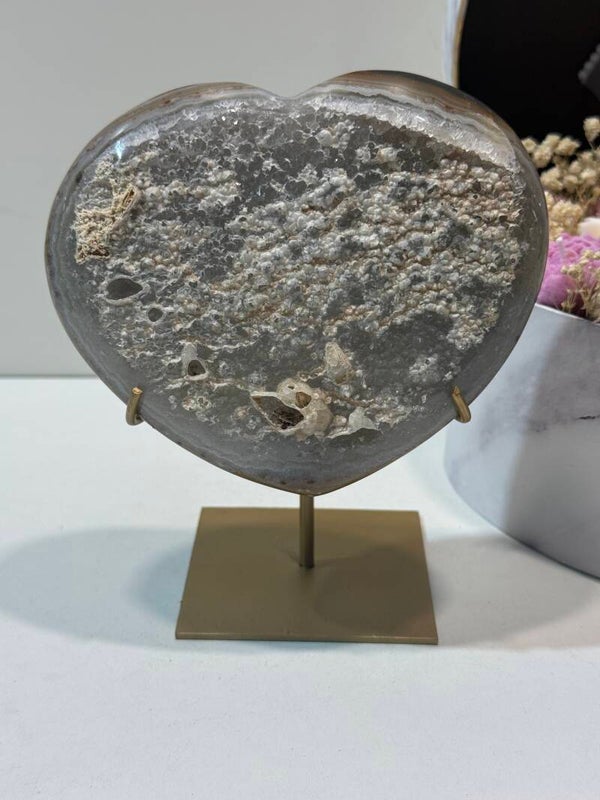 Agaat Hart op Standaard - 1,122 Kilogr.