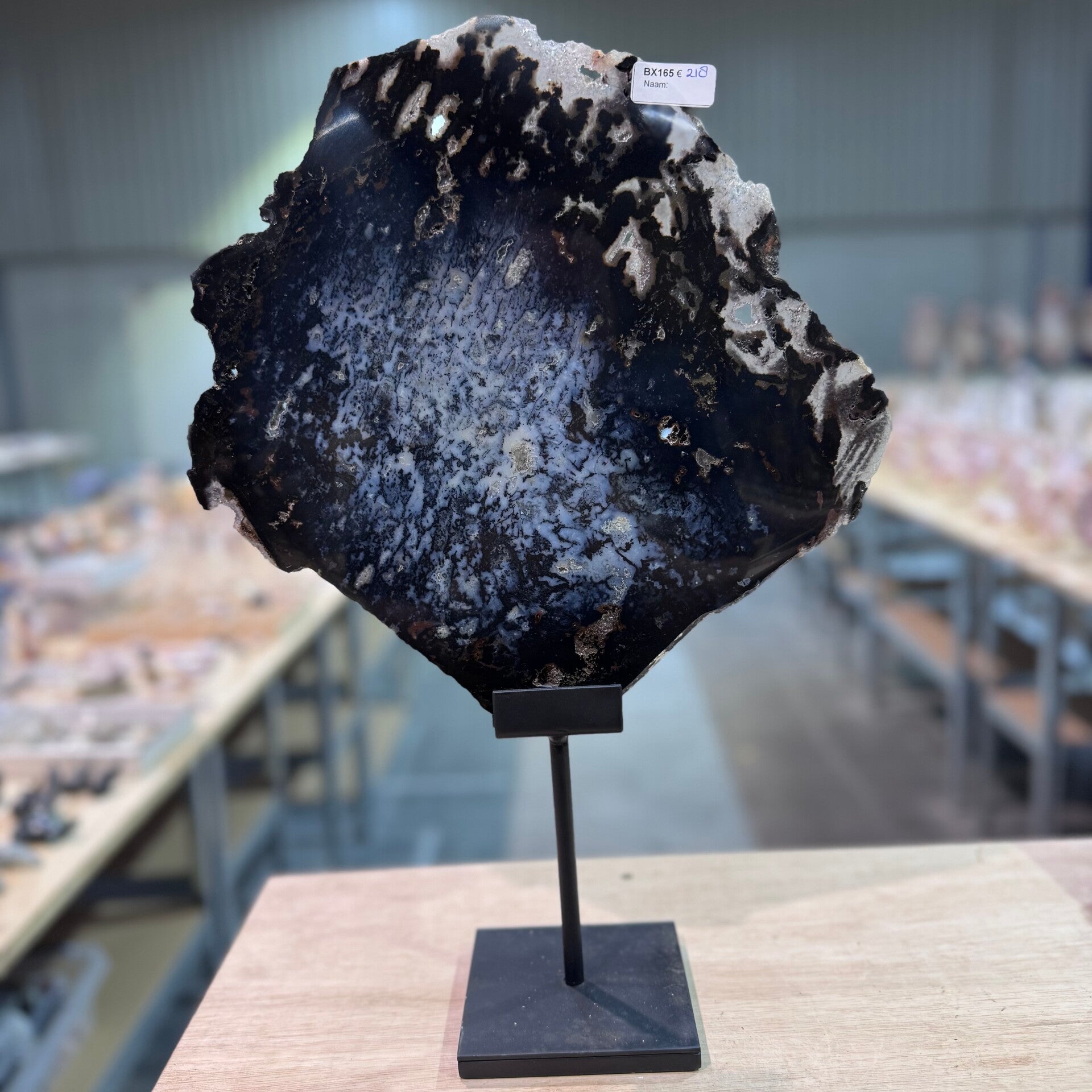 Agaat in houder WBA132