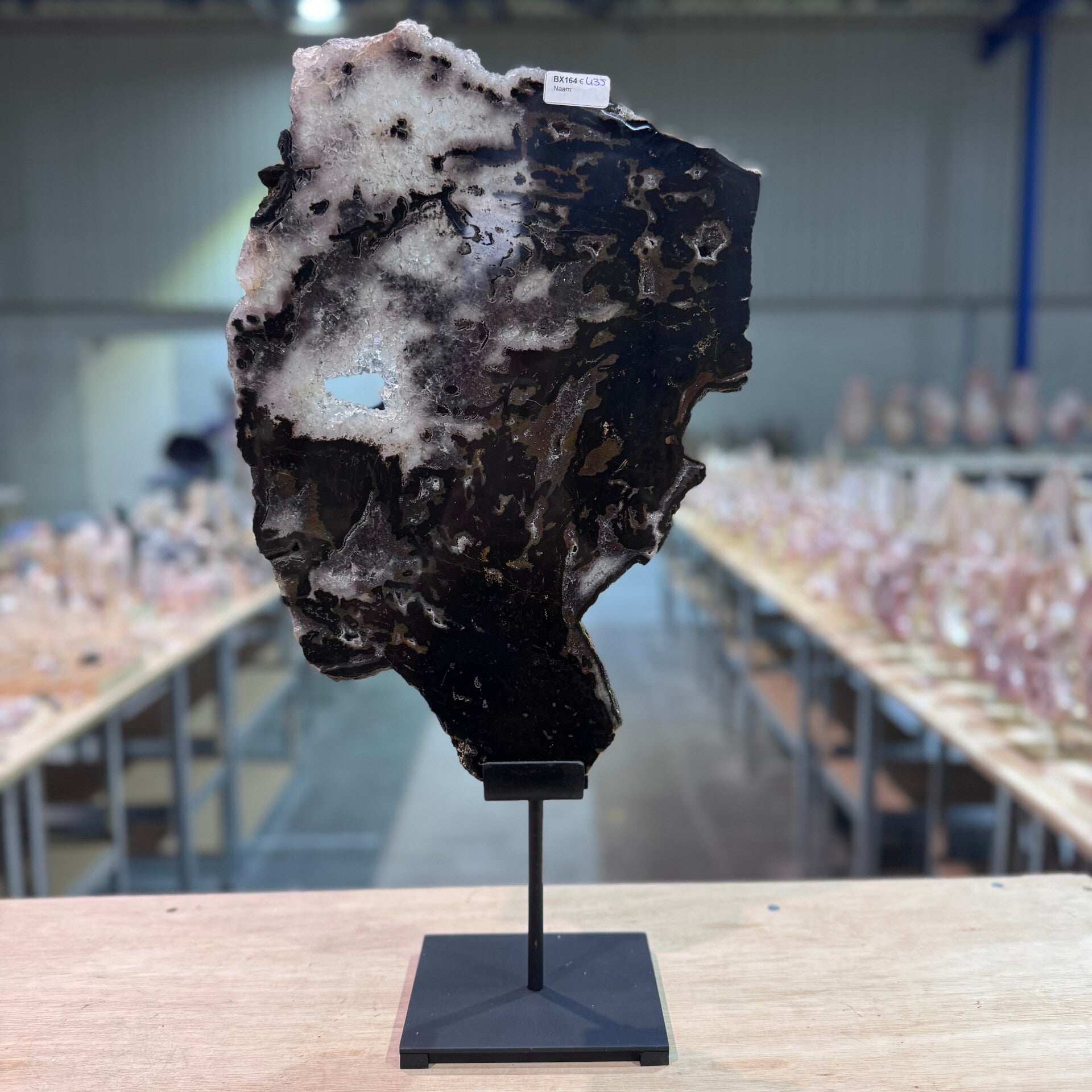 Agaat in houder WBA129