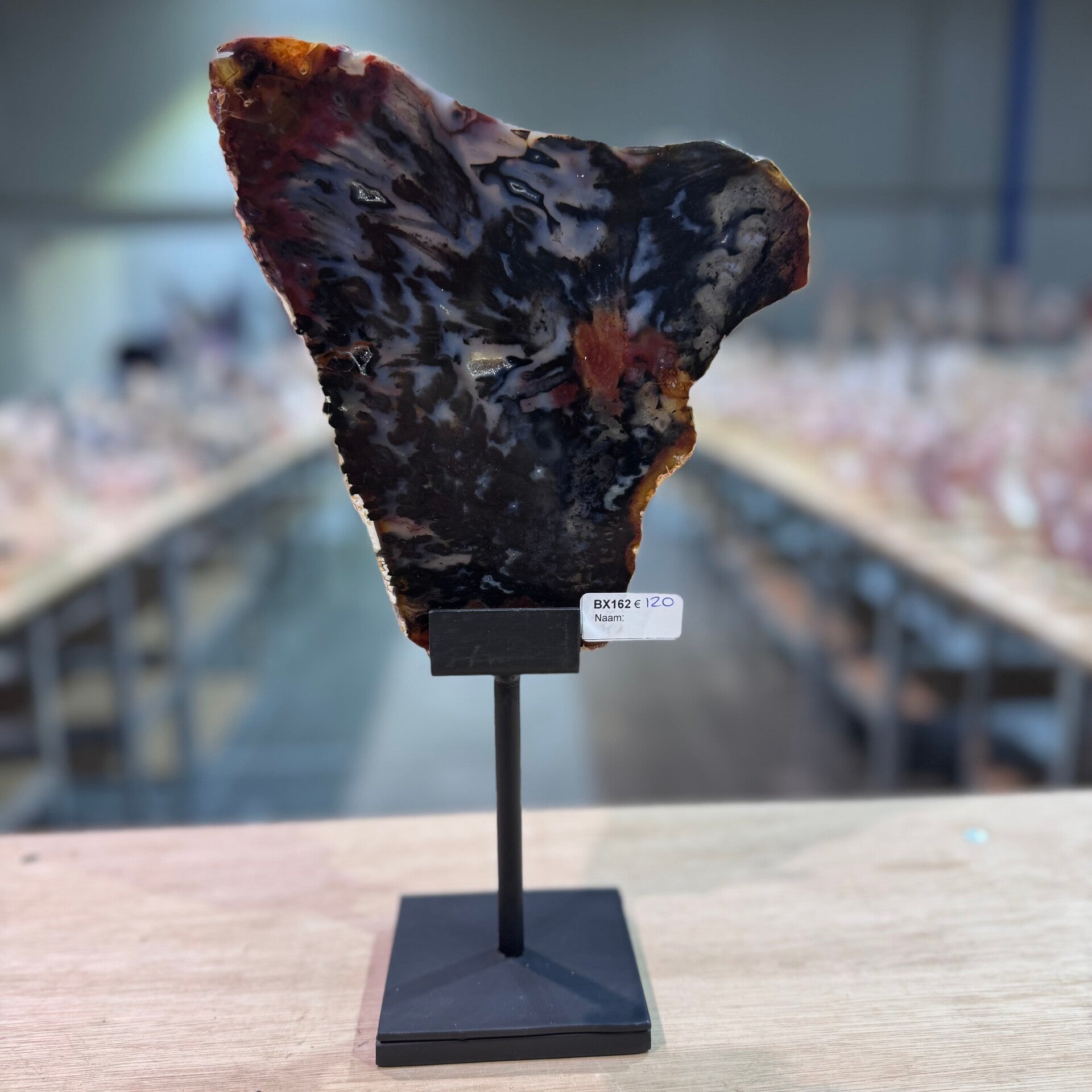 Agaat in houder WBA130