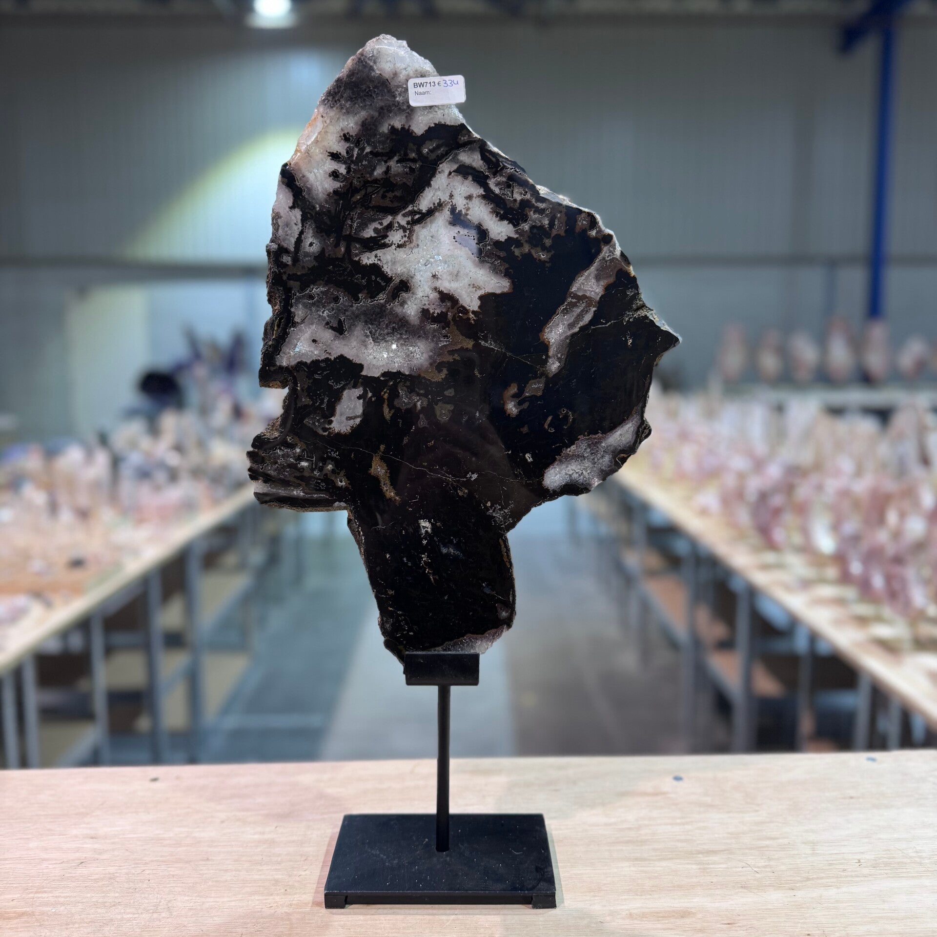 Agaat in houder WBA122