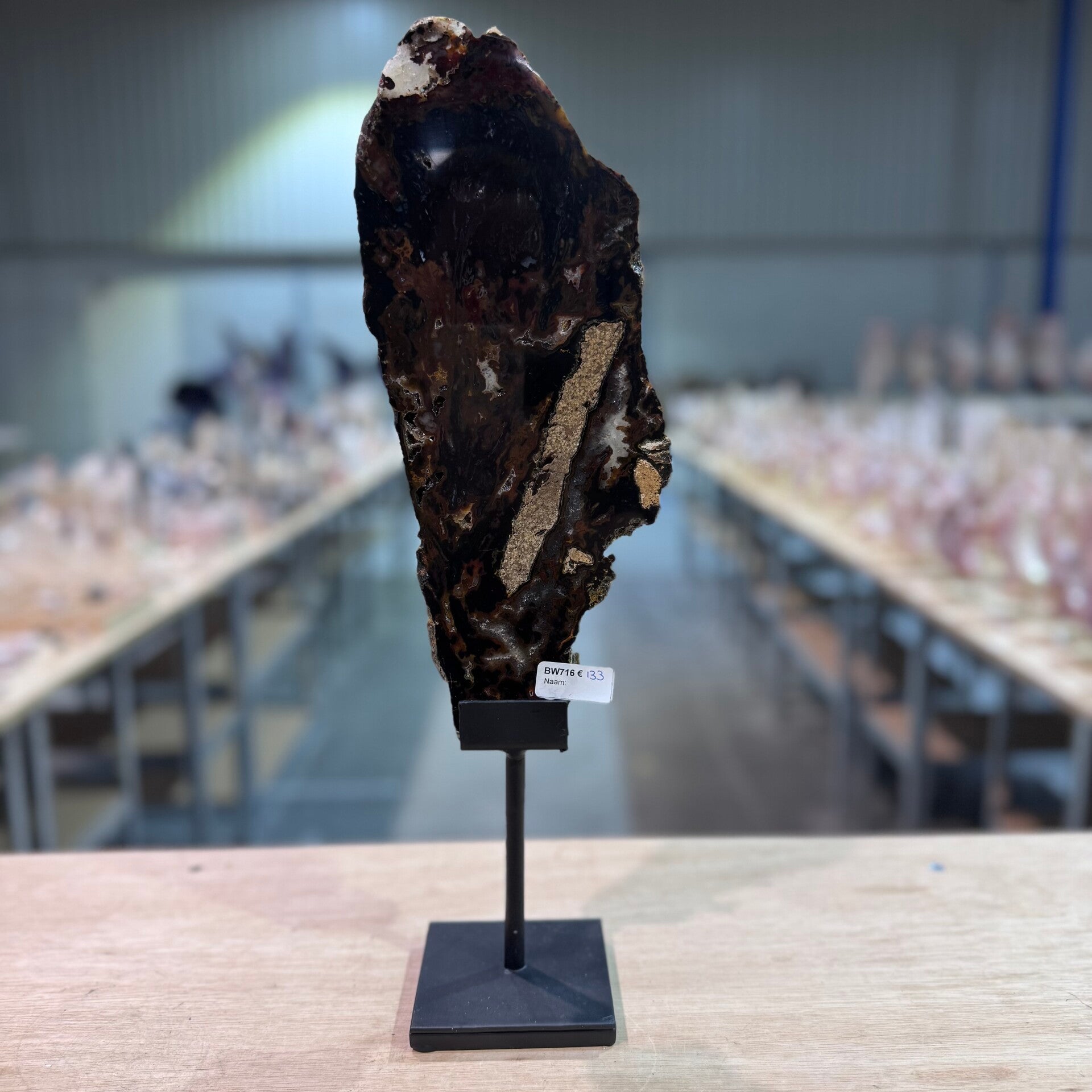 Agaat in houder WBA123