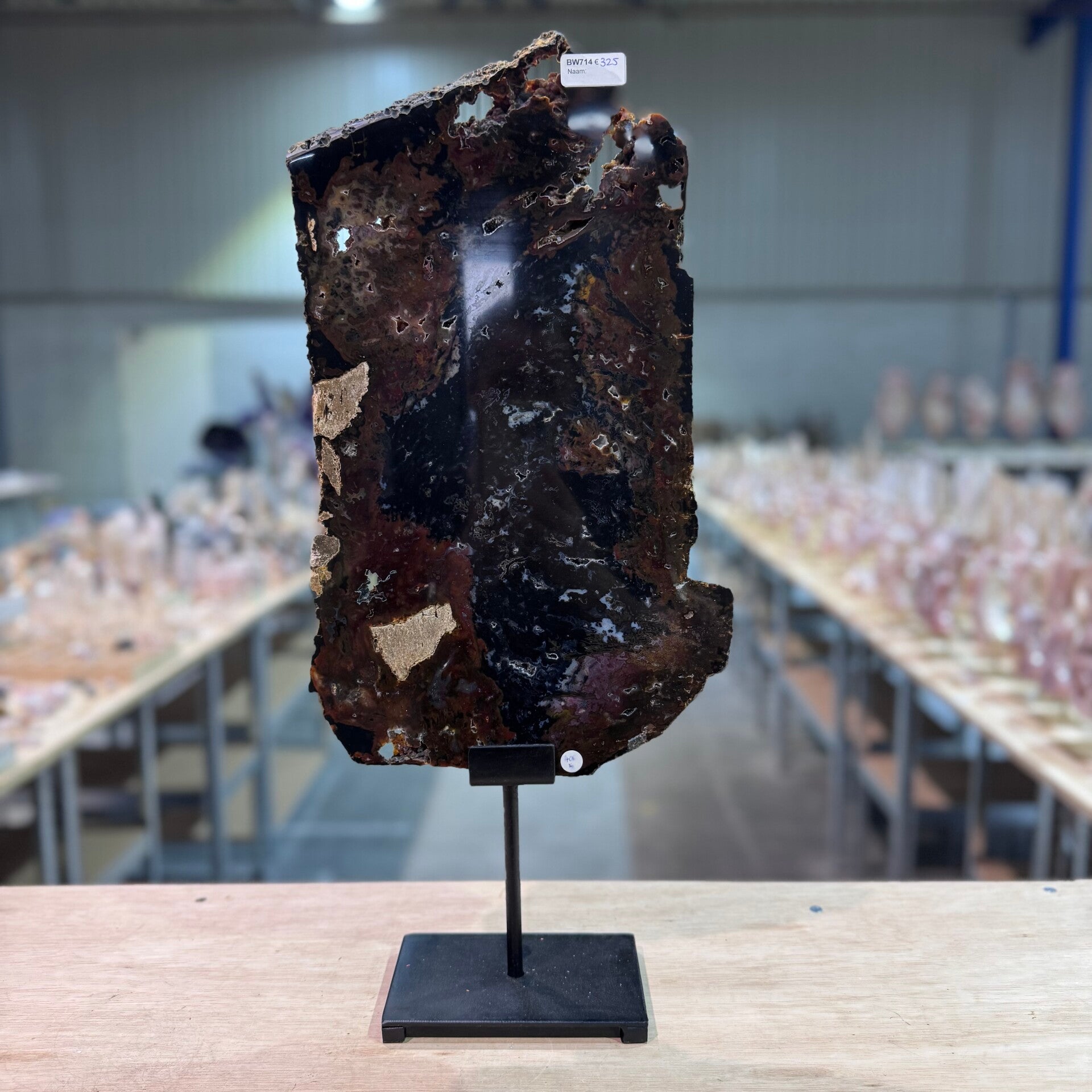 Agaat in houder WBA119