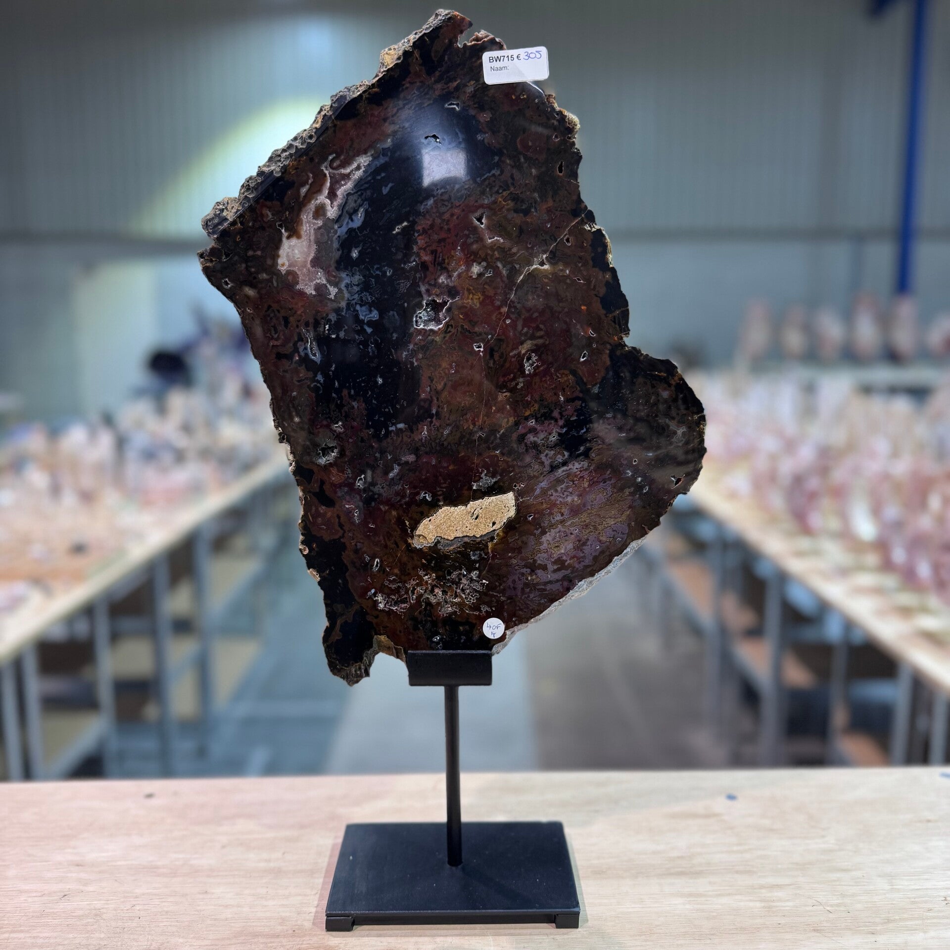 Agaat in houder WBA117