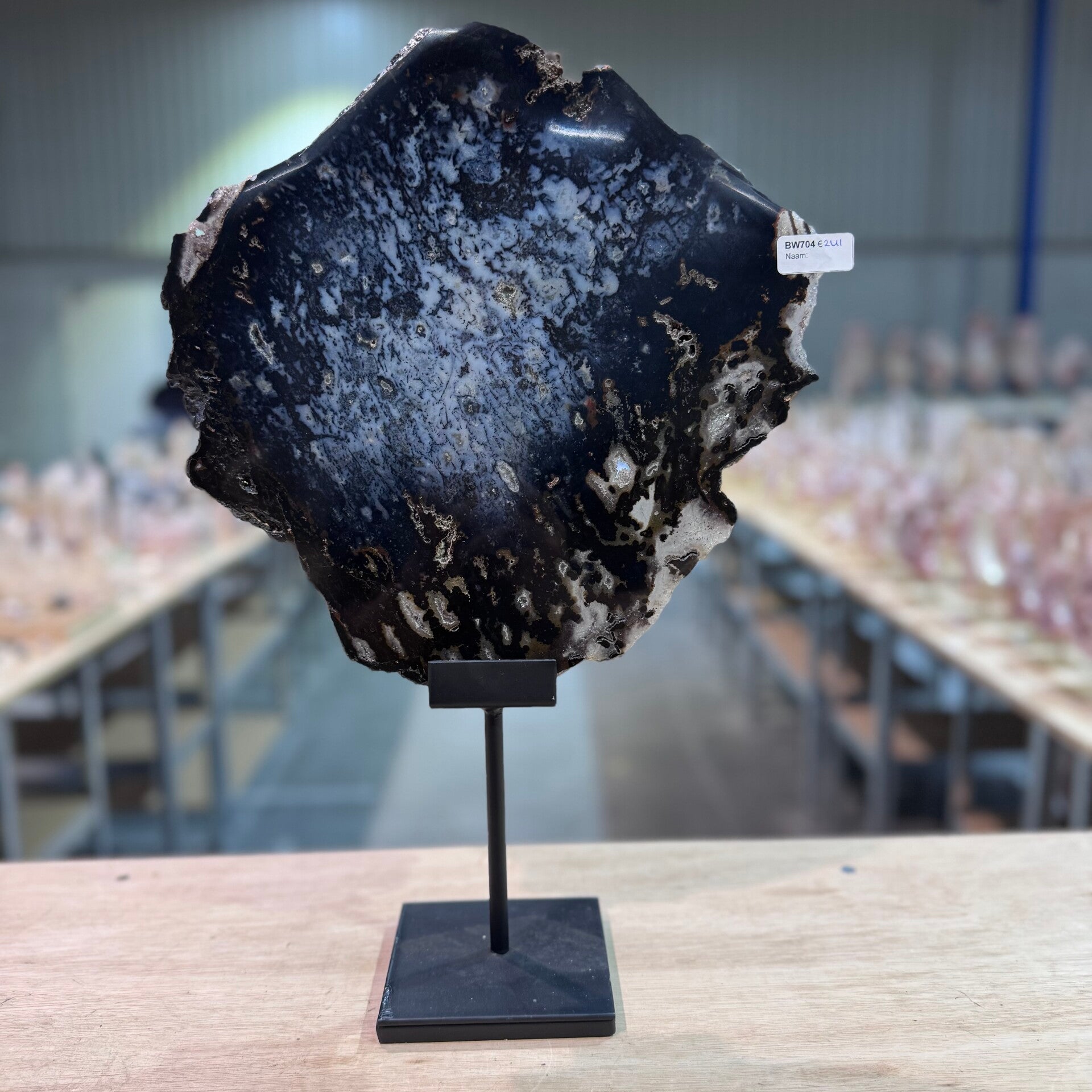 Agaat in houder WBA114