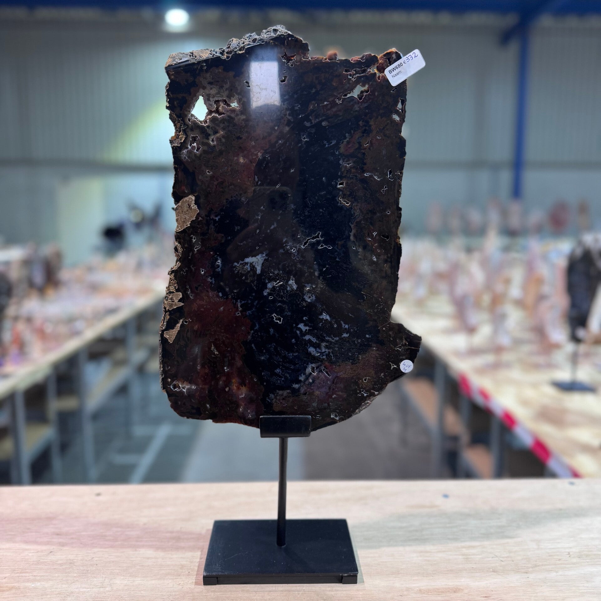 Agaat in houder WBA111