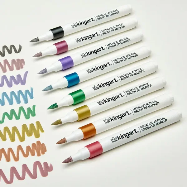 Kingart - Acryl markers Metallic - 24 kleuren