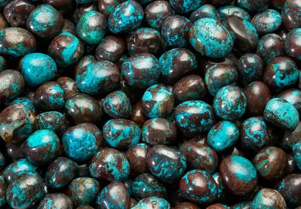 Trommelstenen - Matrix Chrysocolla
