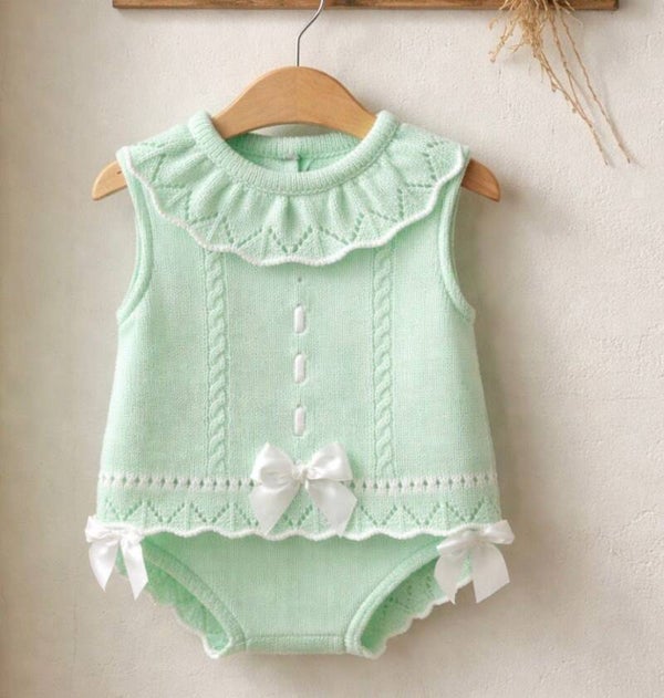 Mint sleeveless 2pc knit