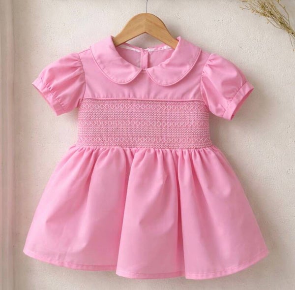 Hot pink smock dress