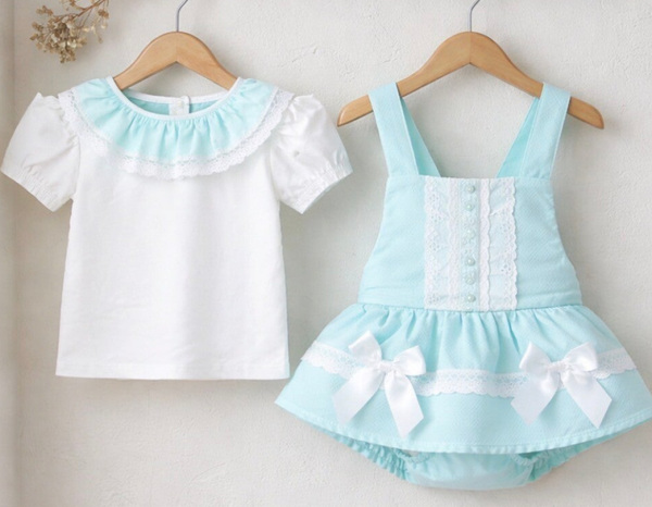 Mint romper skirt set