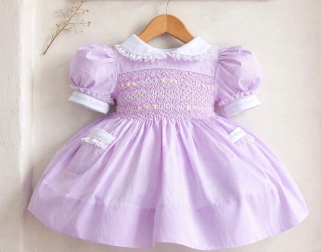 Lilac smocked dress
