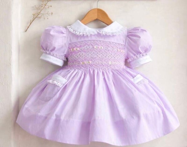 Lilac smocked dress
