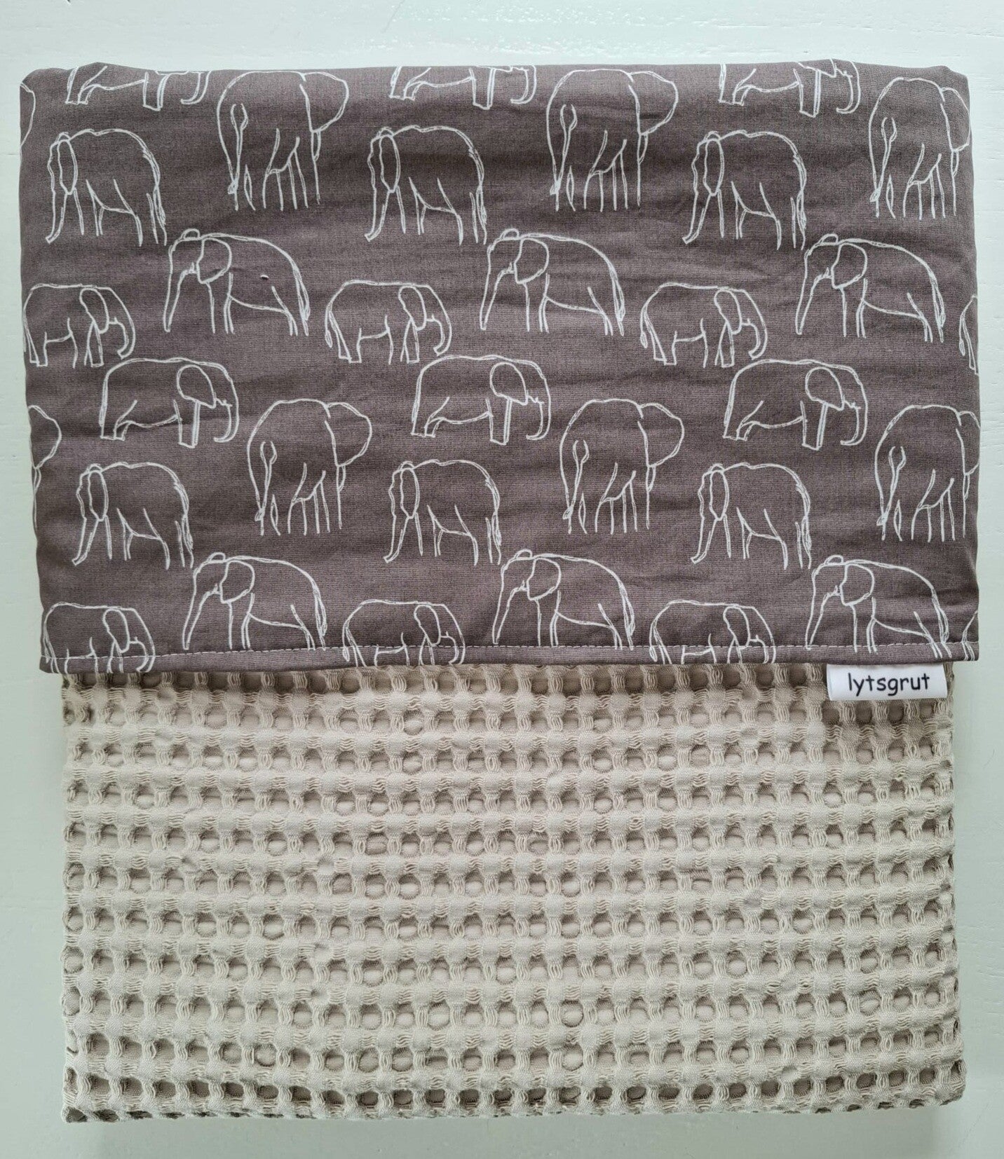 Wiegdeken zand/olifanten