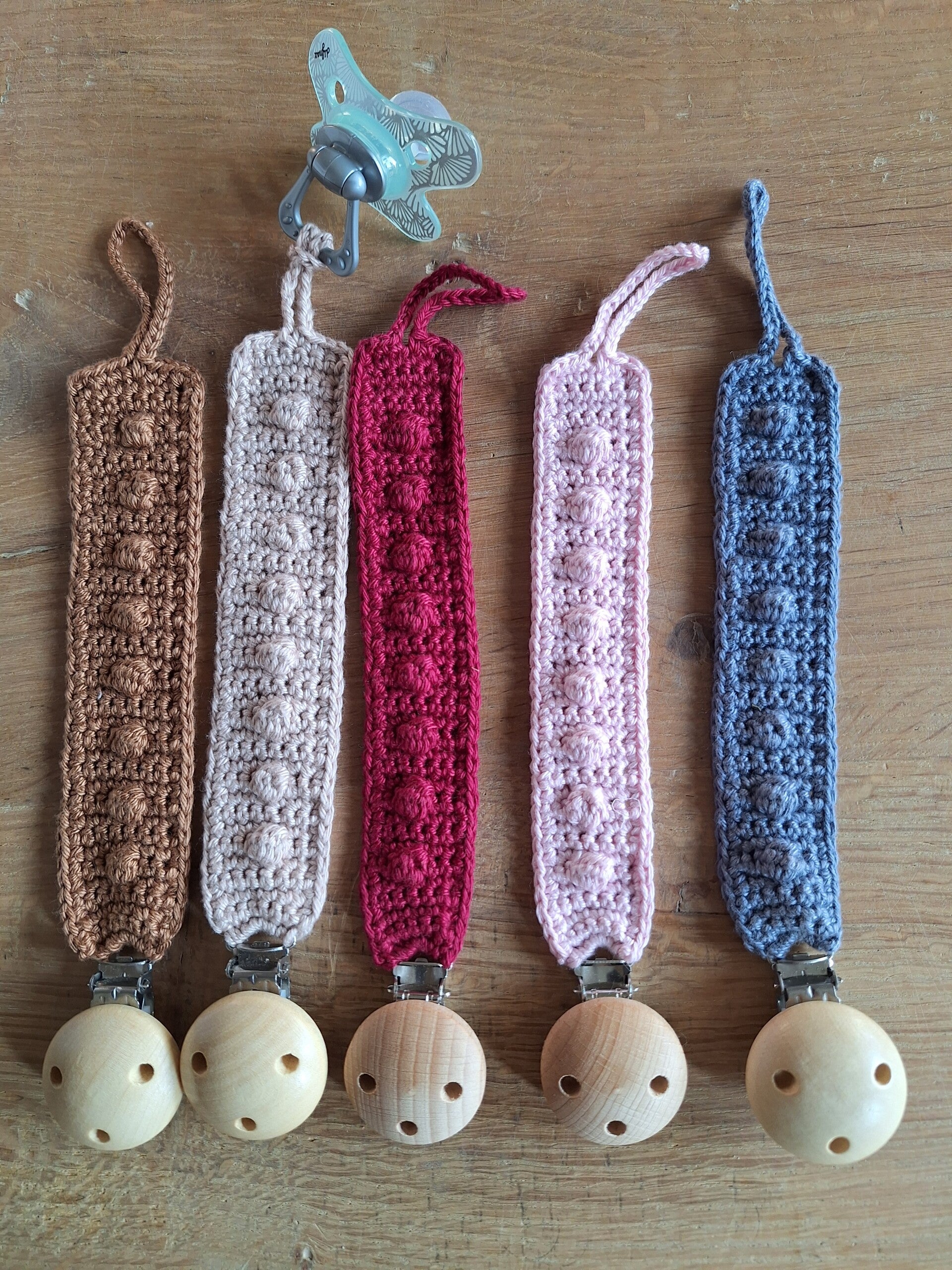 Gehaakt speenkoord verschillende kleuren