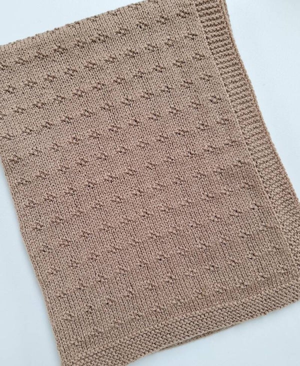 Gebreide deken lichtbruin