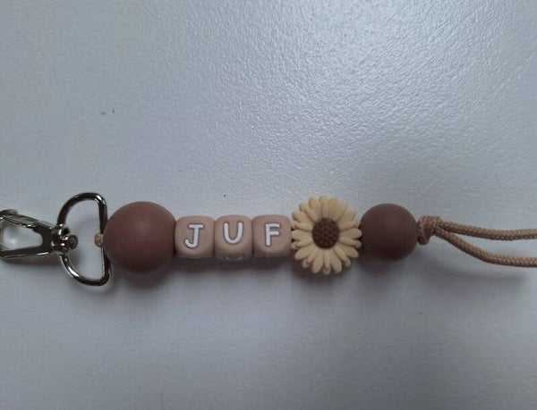 Sleutel/tas hanger juf
