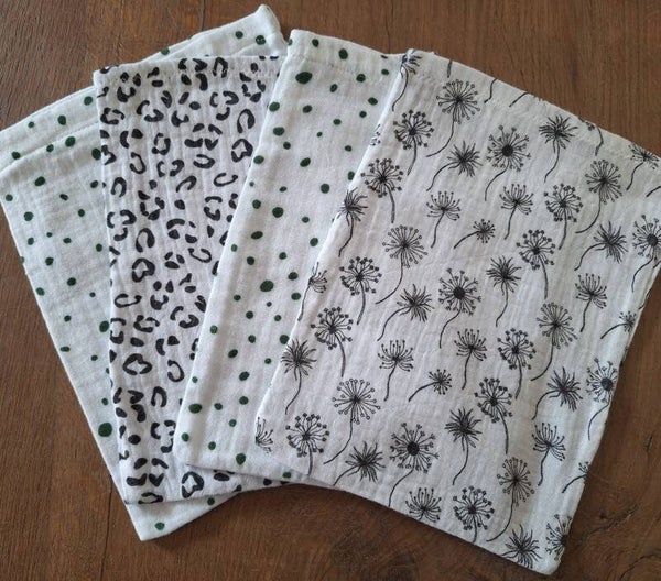 Set van 4 washandjes
