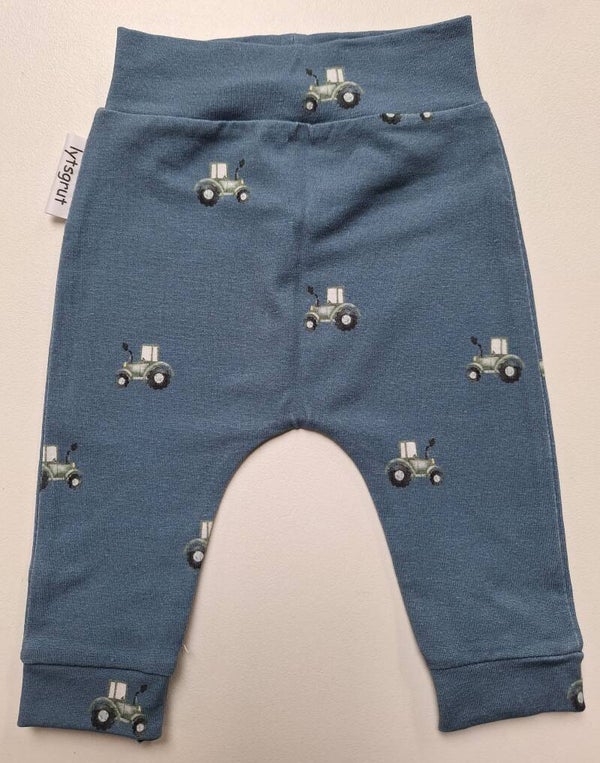 Broekje tractors indigo, maat 50/56