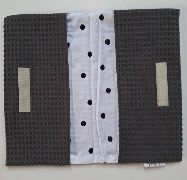 Luier etui antraciet/stippen