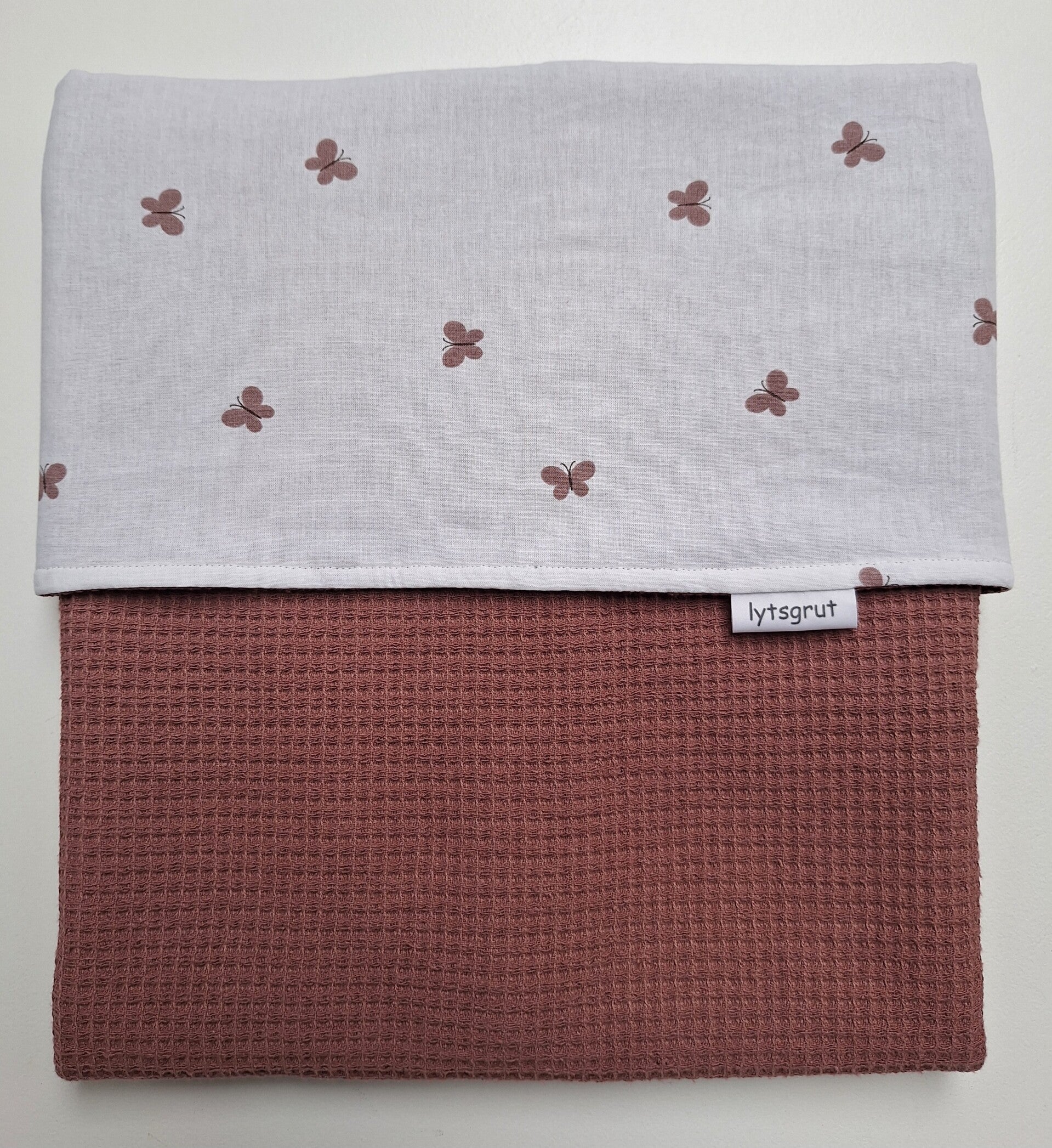 Kinderwagendeken mauve/vlinders