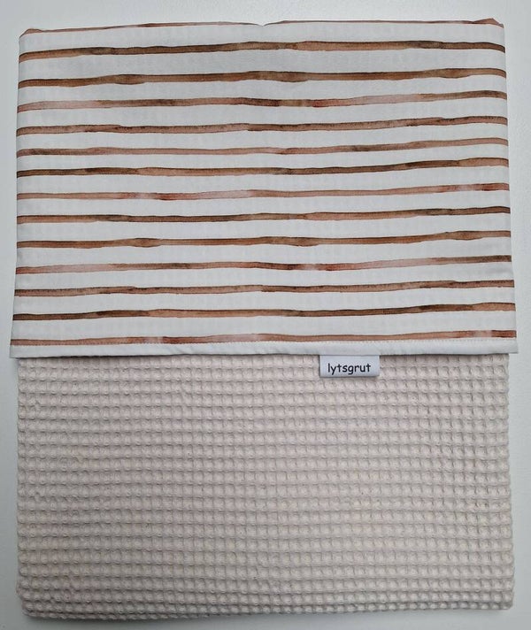 Kinderwagendeken beige/streep