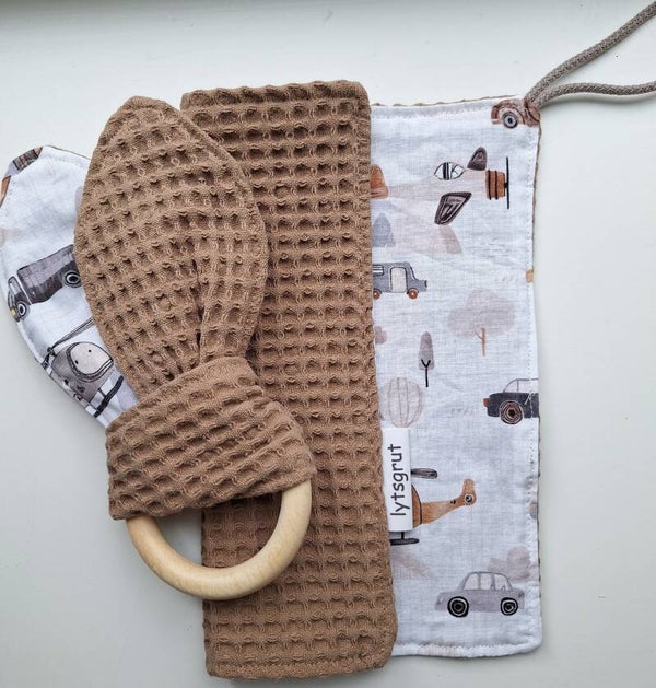 Cadeausetje taupe/voertuigen