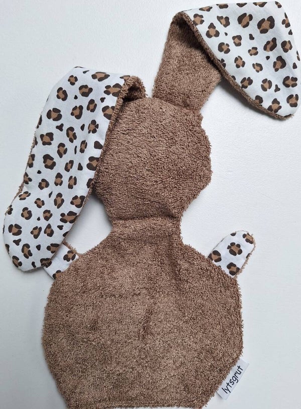 Knuffelkonijn bruin/panter