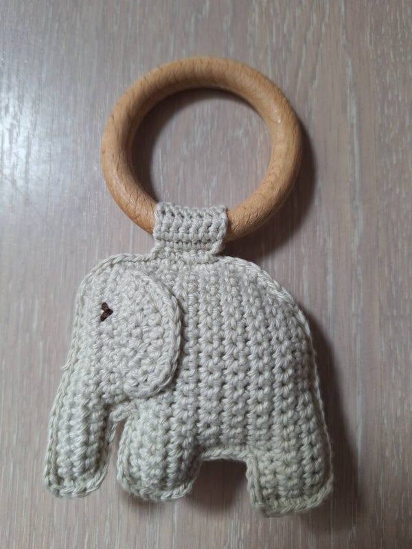 Bijtring olifant greige