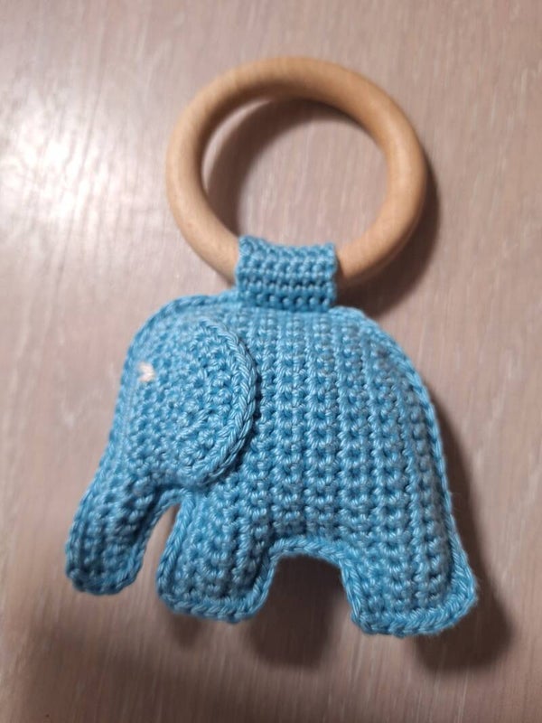 Bijtring olifant blauw