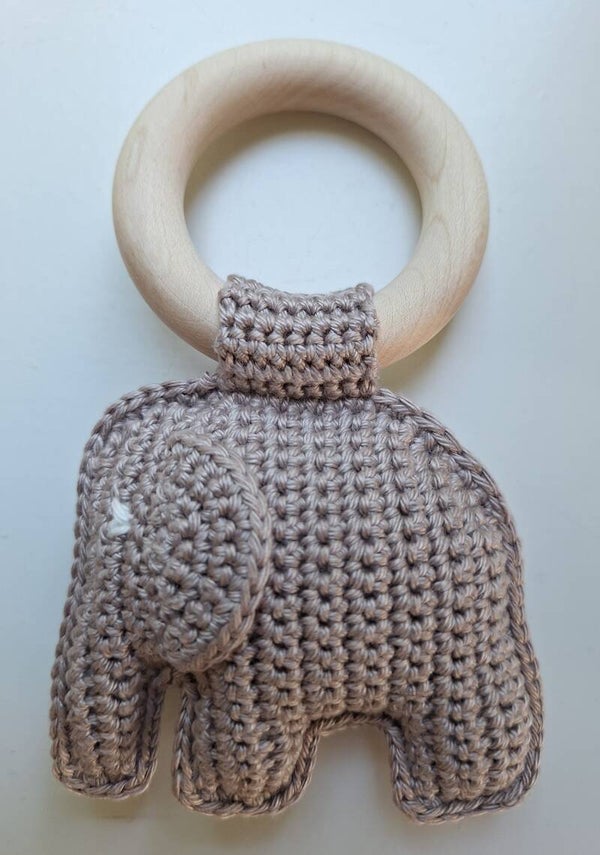 Bijtring olifant licht mauve