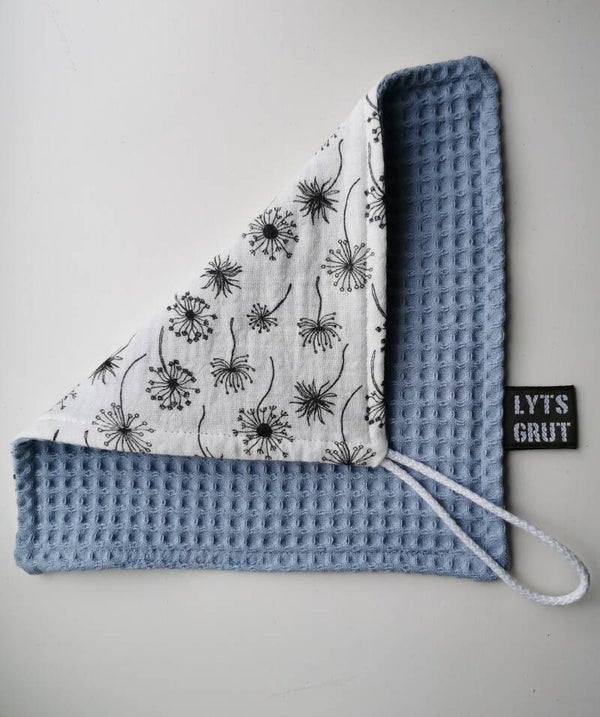 Speendoekje jeansblauw/stampertjes