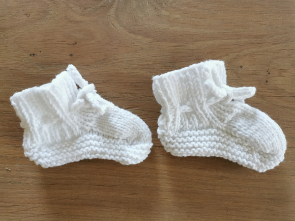 Babyslofjes wit, zonder omslag