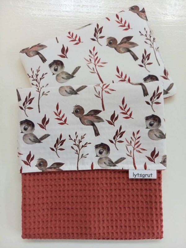 Poppendekentje roest/vogeltjes