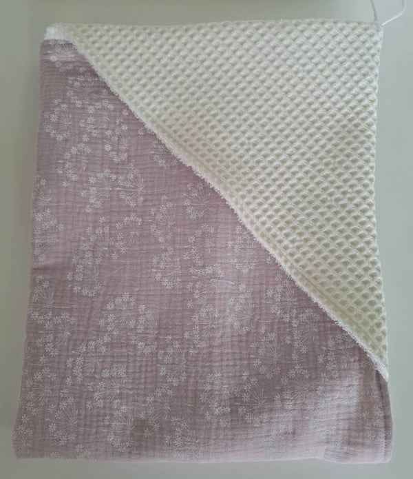 Wikkeldoek ecru/oudroze