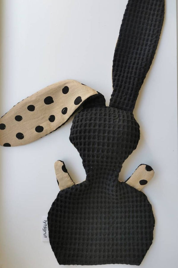 Knuffelkonijn zwart stip