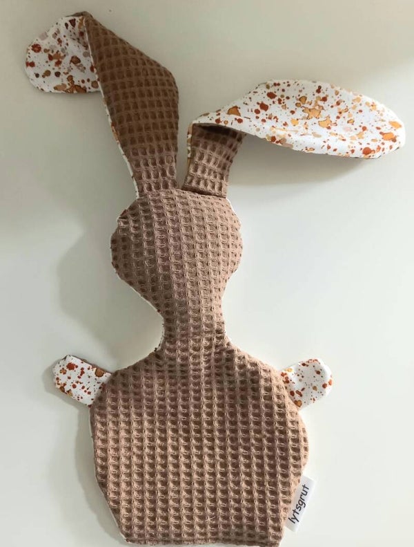 Knuffelkonijn taupe/watercolour splashes