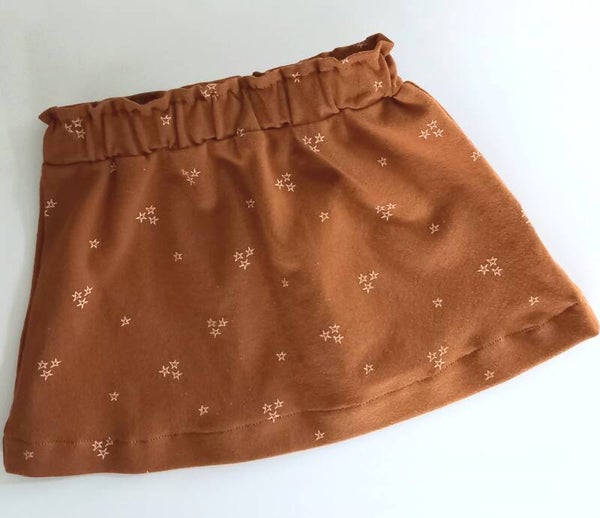 Rokje sterren caramel, maat 80