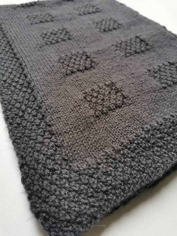 Gebreide deken antraciet