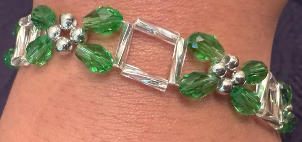 Green Crystal Glass Bracelet